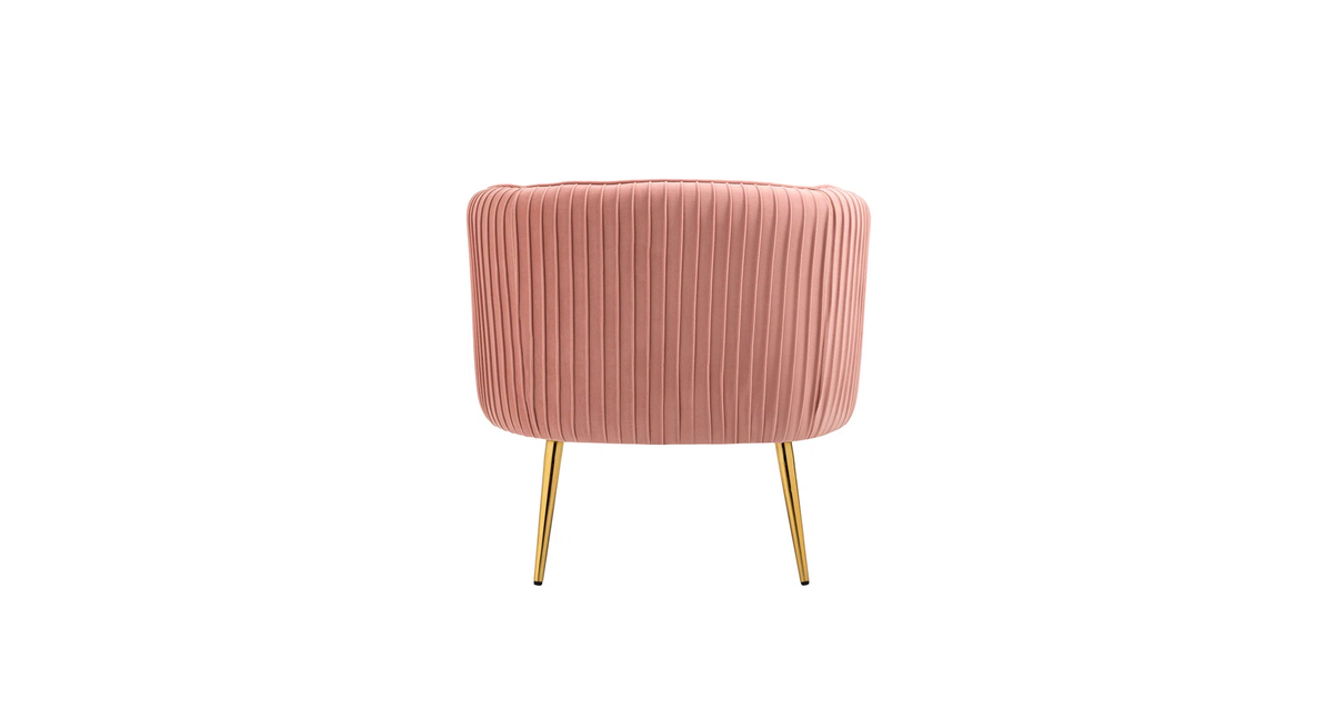 CreativeDecore Velvet Leiser Accent Chair/Lounge Chair for  Living Room, Bedroom, Armchair Sofa Chair with Gold Legs.