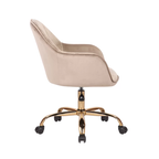 Comfy CreativeDecore Auroratask Chair | Study, Office Swivel Chair with Gold Base & Armrests