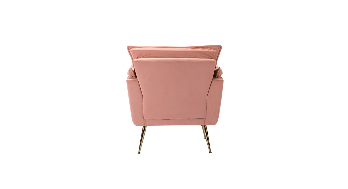 CreativeDecore Velvet fyn Accent Chair/Lounge Chair for  Living Room, Bedroom, Armchair Sofa Chair with Gold Legs.