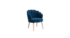 Doe Buck Velvet Rae Accent Chair/Lounge Chair for  Living Room, Bedroom, Armchair Sofa Chair with natural finish wooden legs