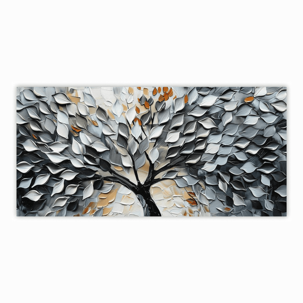 Tree With Silver Leaf: Wall Paintings by Creative Decor