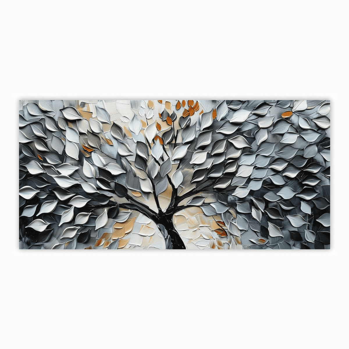 Tree With Silver Leaf: Wall Paintings by Creative Decor