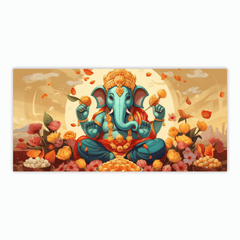 Elegant Ganesh Ji Sitting with Modak Idol for Home and Office Décor
