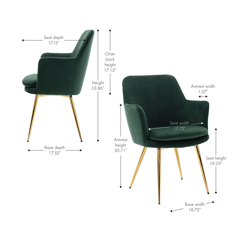 CreativeDecore Velvet Tonas   Accent Chair/dining chair/café chair  for  Living Room, dining room ,restaurant  Armchair  with Gold Legs.