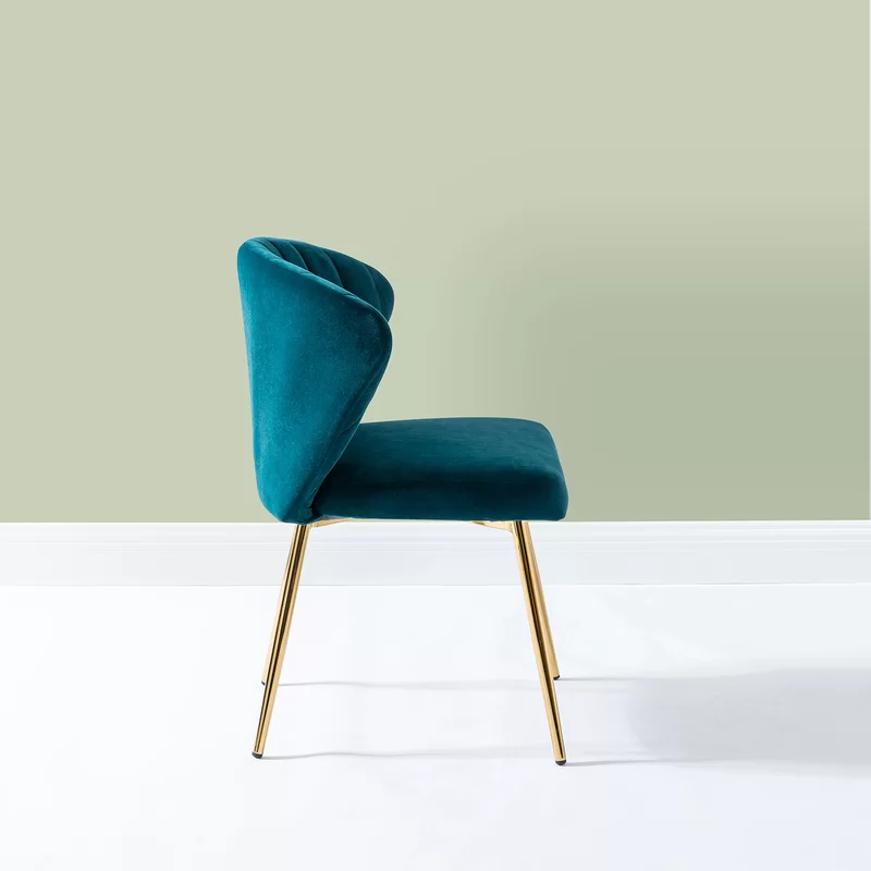 CreativeDecore Velvet Chimene   Accent Chair/dining chair/café chair  for  Living Room, dining room ,restaurant  Armchair  with Gold Legs.