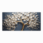 Vintage Gold Tree with white Flower: Wall Paintings by Creative Decor