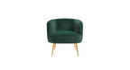 CreativeDecore Velvet Leiser Accent Chair/Lounge Chair for  Living Room, Bedroom, Armchair Sofa Chair with Gold Legs.