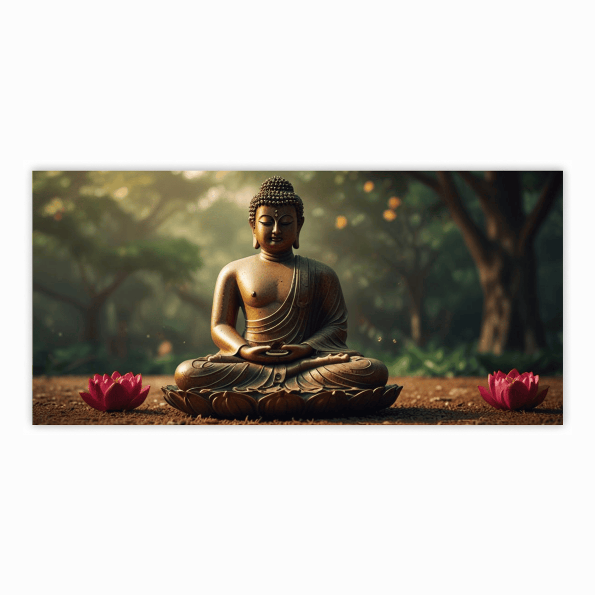 Buddha Ji Sitting on Flower Statue