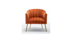 CreativeDecore Velvet Jella  Accent Chair/Lounge Chair for  Living Room, Bedroom, Armchair Sofa Chair with Gold Legs.