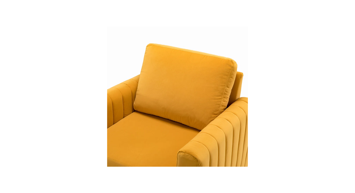 CreativeDecore Velvet Rafeal  Accent Chair/Lounge Chair for  Living Room, Bedroom, Armchair Sofa Chair with Gold Legs.