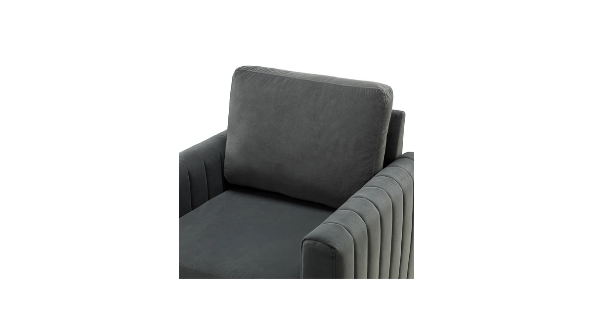 CreativeDecore Velvet Rafeal  Accent Chair/Lounge Chair for  Living Room, Bedroom, Armchair Sofa Chair with Gold Legs.