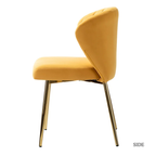 CreativeDecore Velvet Chimene Accent Chair/dining chair/café chair  for  Living Room, dining room ,restaurant  Armchair  with Gold Legs.