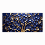 Tree with Ruby Blue Leaf: Wall Paintings by Creative Decor