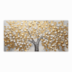Tree With White & gold Leaf: Wall Paintings by Creative Decor