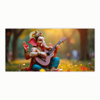 Four Arms Ganesh Ji Playing Guitar Statue - Unique Artistic Decor