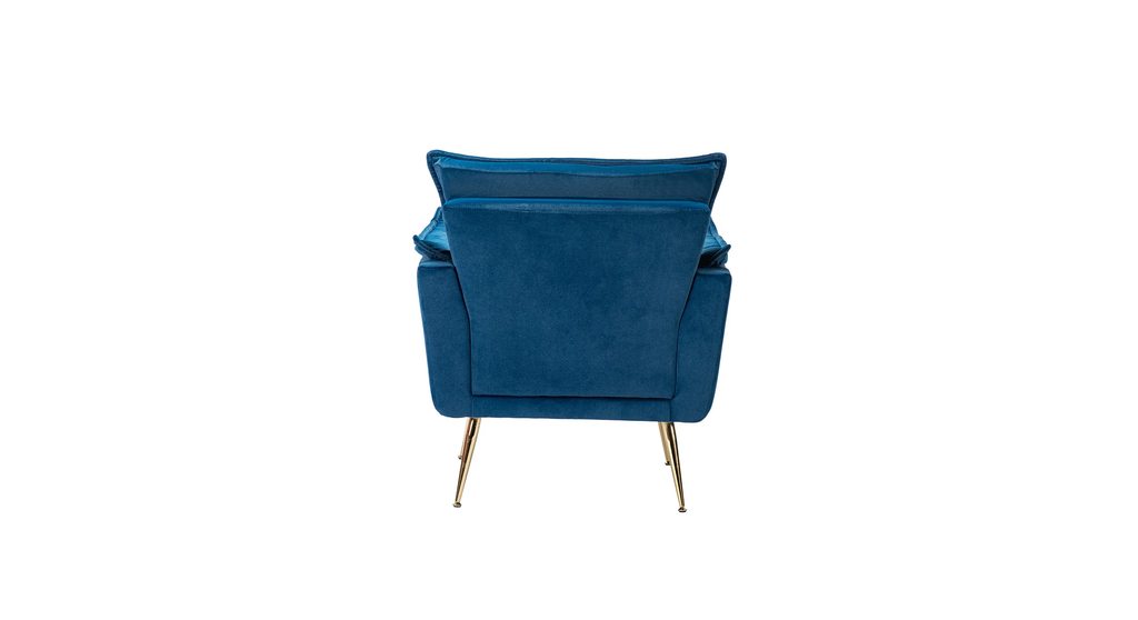 CreativeDecore Velvet fyn Accent Chair/Lounge Chair for  Living Room, Bedroom, Armchair Sofa Chair with Gold Legs.