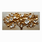 Tree with gold & Silver flower: Wall Paintings by Creative Decor