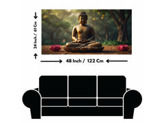 Buddha Ji Sitting on Flower Statue