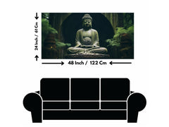 Buddha Ji in Jungle Figurine - Peaceful Meditation Statue