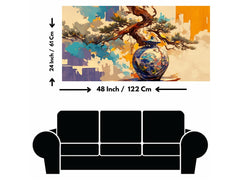 Abstract Figures in Motion: Wall Paintings by Creative Decor