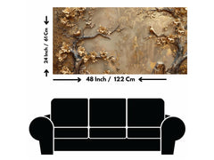 Tree With Golden Structure: Wall Paintings by Creative Decor