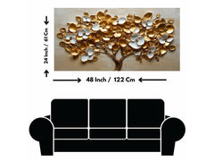 Tree with gold & Silver flower: Wall Paintings by Creative Decor