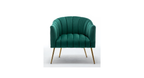CreativeDecore Velvet Jella  Accent Chair/Lounge Chair for  Living Room, Bedroom, Armchair Sofa Chair with Gold Legs.