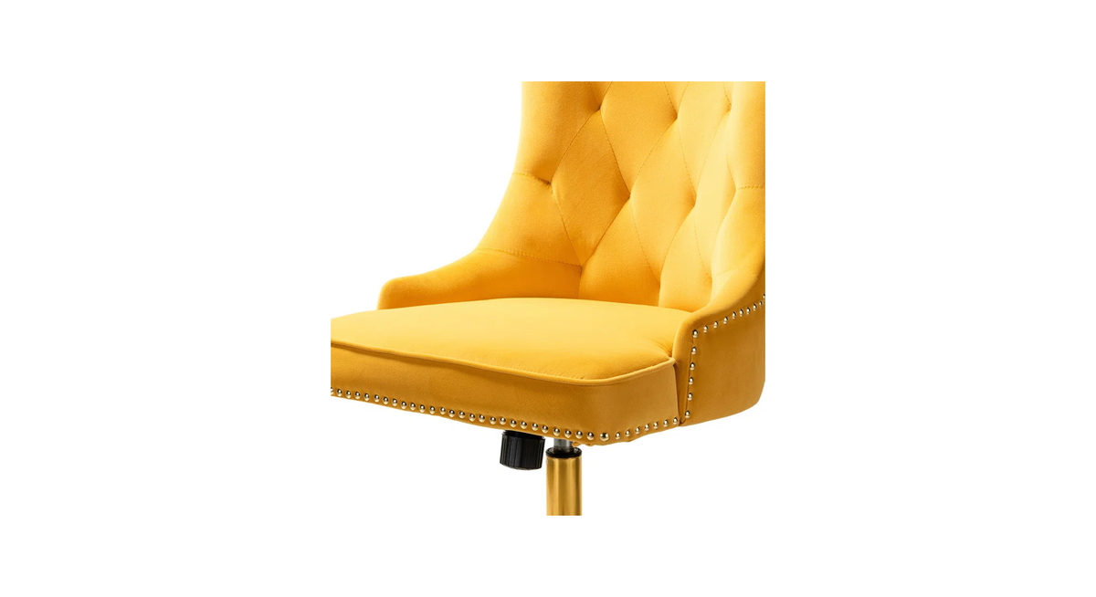 CreativeDecore Velvet Swen task chair /study chair /office chair   for  study  Room, office  , swivel Armchair  with Gold base