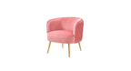CreativeDecore Velvet Leiser Accent Chair/Lounge Chair for  Living Room, Bedroom, Armchair Sofa Chair with Gold Legs.