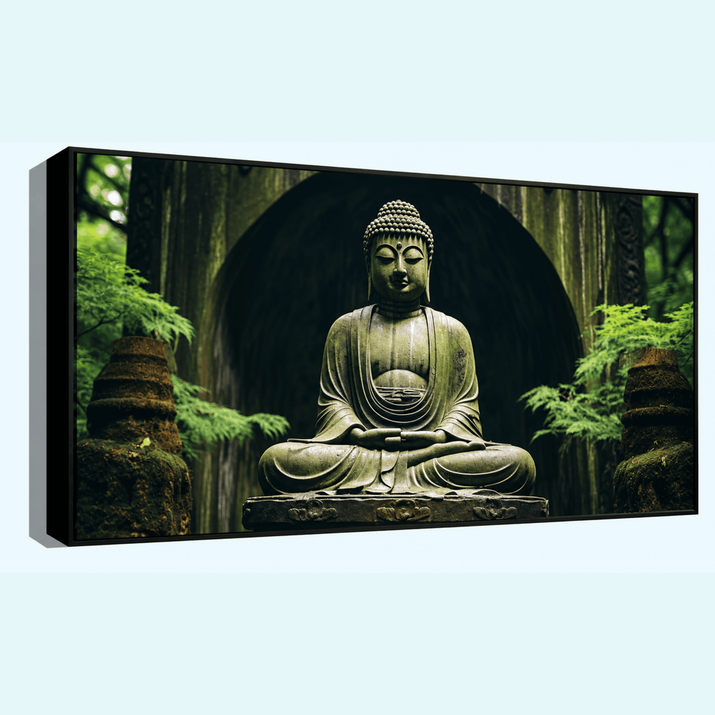 Buddha Ji in Jungle Figurine - Peaceful Meditation Statue