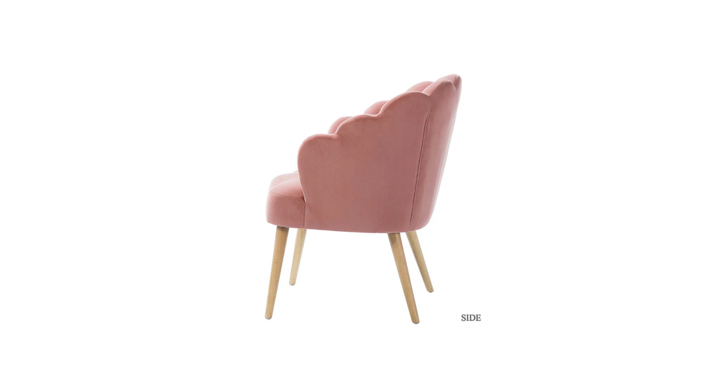 CreativeDecore Velvet Rae Accent Chair/Lounge Chair for  Living Room, Bedroom, Armchair Sofa Chair with natural finish wooden legs
