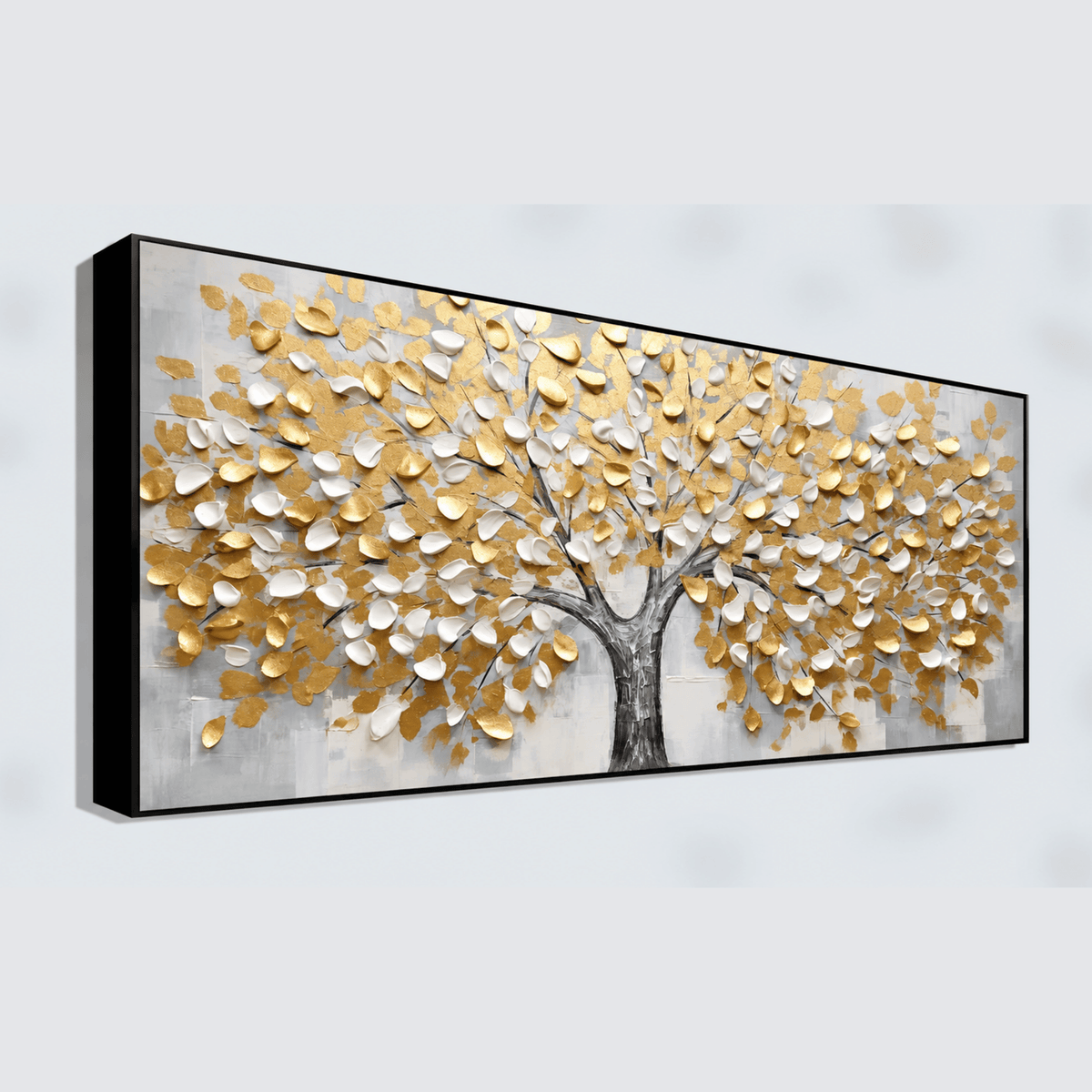 Tree With White & gold Leaf: Wall Paintings by Creative Decor