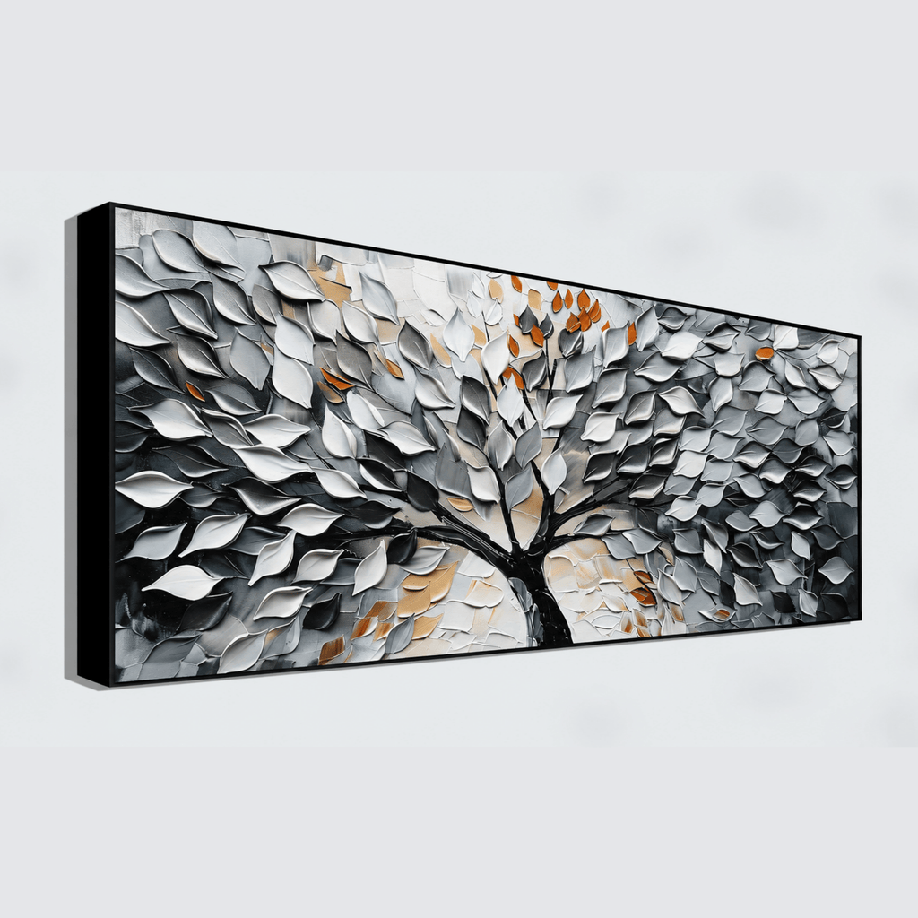 Tree With Silver Leaf: Wall Paintings by Creative Decor