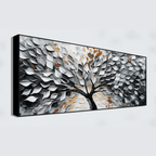 Tree With Silver Leaf: Wall Paintings by Creative Decor