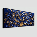 Tree with Ruby Blue Leaf: Wall Paintings by Creative Decor