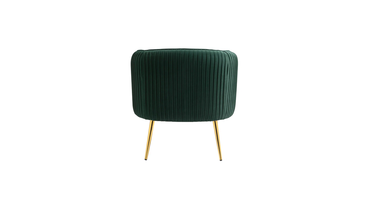 CreativeDecore Velvet Leiser Accent Chair/Lounge Chair for  Living Room, Bedroom, Armchair Sofa Chair with Gold Legs.