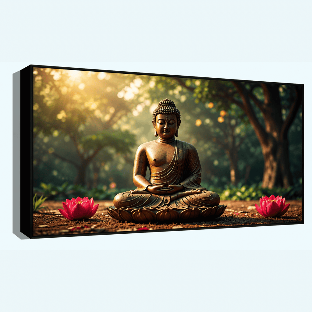 Buddha Ji Sitting on Flower Statue