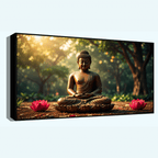 Buddha Ji Sitting on Flower Statue