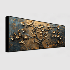 Tree With Golden Leaf: Wall Paintings by Creative Decor