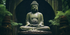 Buddha Ji in Jungle Figurine - Peaceful Meditation Statue