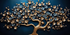 Gold Ruby tree: Wall Paintings by Creative Decor