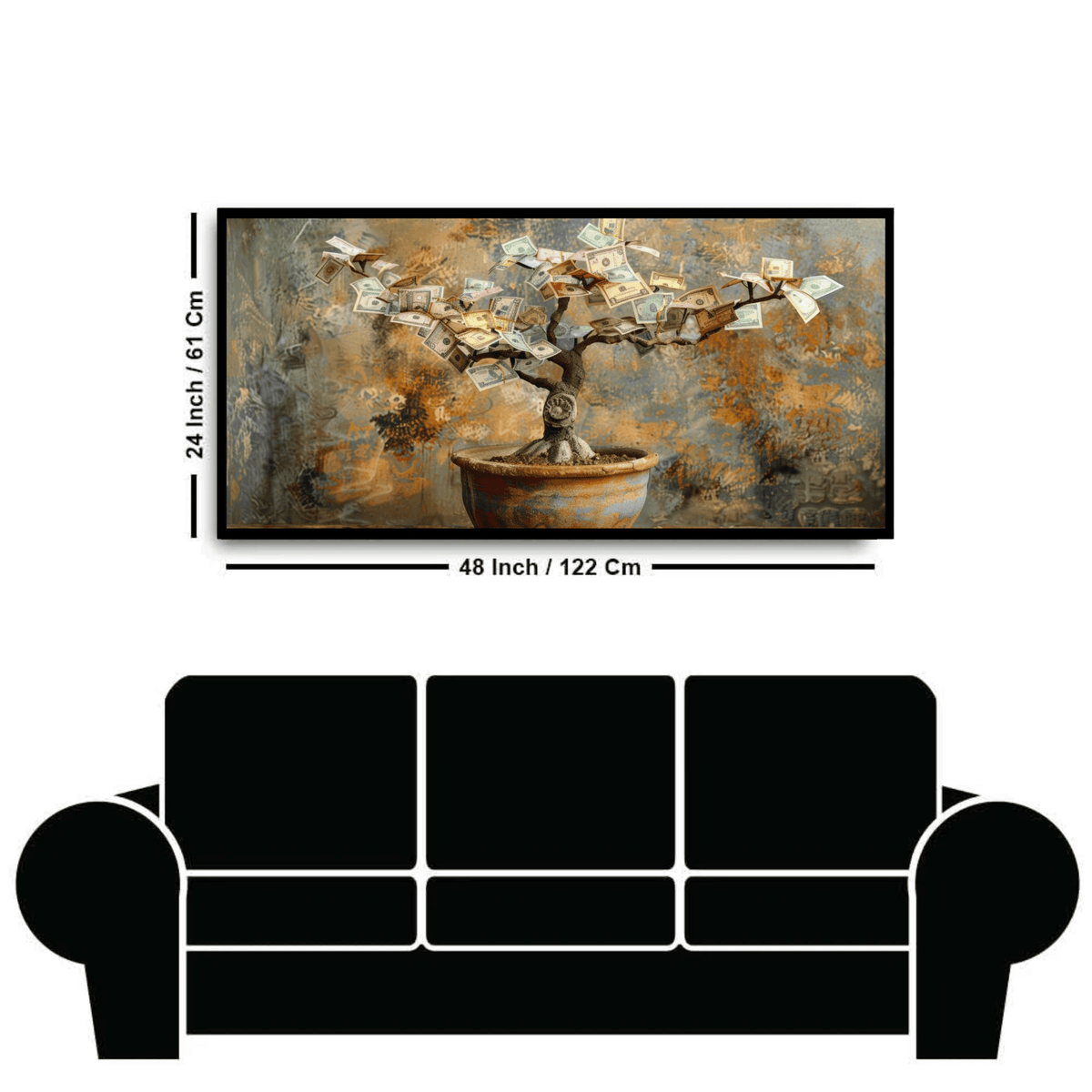 Money Plant Tree: Wall Paintings by Creative Decor