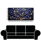 Tree with Ruby Blue Leaf: Wall Paintings by Creative Decor