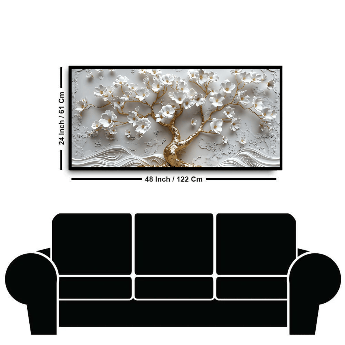 Tree like vintage snow shadow: Wall Paintings by Creative Decor