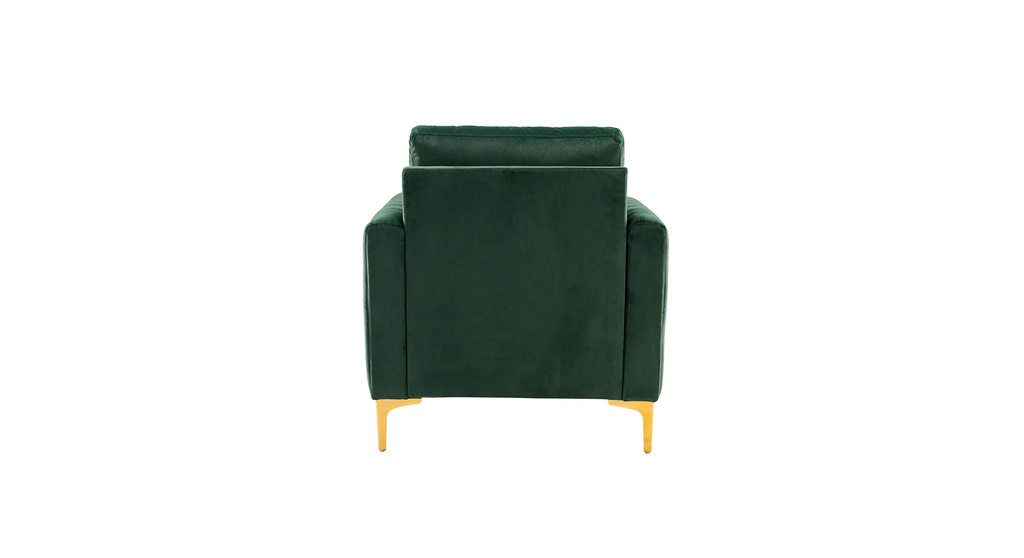 CreativeDecore Velvet Rafeal  Accent Chair/Lounge Chair for  Living Room, Bedroom, Armchair Sofa Chair with Gold Legs.