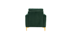 CreativeDecore Velvet Rafeal  Accent Chair/Lounge Chair for  Living Room, Bedroom, Armchair Sofa Chair with Gold Legs.