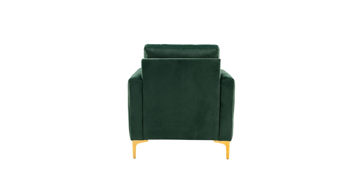 CreativeDecore Velvet Rafeal  Accent Chair/Lounge Chair for  Living Room, Bedroom, Armchair Sofa Chair with Gold Legs.