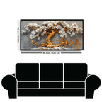 Golden Tree With White Flower: Wall Paintings by Creative Decor