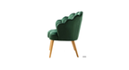 CreativeDecore Velvet Rae Accent Chair/Lounge Chair for  Living Room, Bedroom, Armchair Sofa Chair with natural finish wooden legs