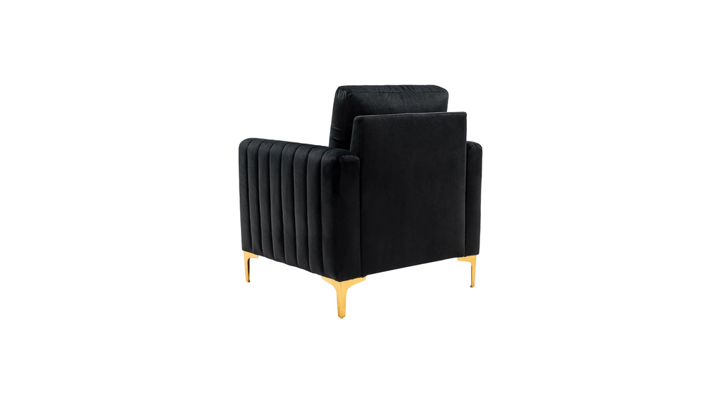 CreativeDecore Velvet Rafeal  Accent Chair/Lounge Chair for  Living Room, Bedroom, Armchair Sofa Chair with Gold Legs.
